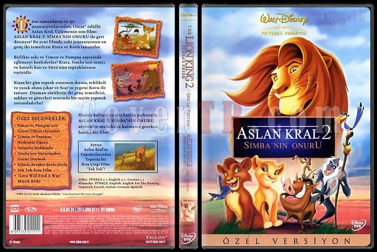 Click image for larger version

Name:	The Lion King 2 Simba's Pride (Aslan Kral II Simba'nn Onuru) - Scan Dvd Cover - Trke [1998].jpg
Views:	0
Size:	103.3 KB
ID:	51228