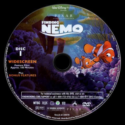 Finding Nemo  (Kayp Balk Nemo) - Scan Dvd Label - English [2003]-finding_nemo_-_scan_dvd_label_2003jpg