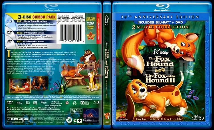 The Fox and the Hound (Double Feature) - Scan Bluray Cover Box Set - English-fox-hound-1-2-picjpg