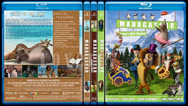 Madagascar Collection (Madagaskar Koleksiyonu) - Custom Bluray Cover Set - English [2005-2008-2012]-hepsijpg