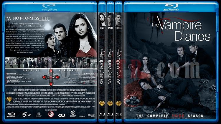 The Vampire Diaries (Seasons 1-3) - Custom Bluray Cover Set - English [2009-?]-alljpg