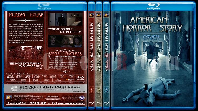 American Horror Story Seasons 1 2 Custom Bluray Cover Set English 