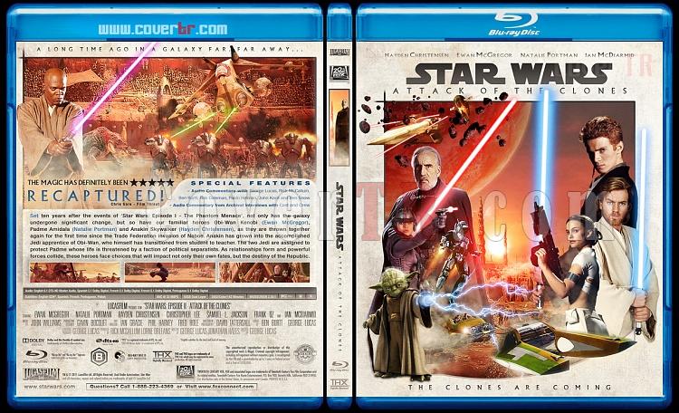 Star Wars (Episode 1-6) - Custom Bluray Cover Set - English [1977-2005]-2_star_wars_episode_ii-attack_of_the_clones_bd-by_matush_ctrjpg