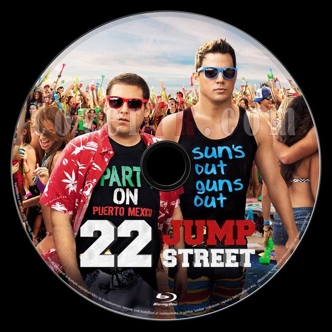 22 Jump Street (Liseli Polisler 2) - Custom Bluray Label - English [2014]-22-jump-street-bluray-label-riddickjpg