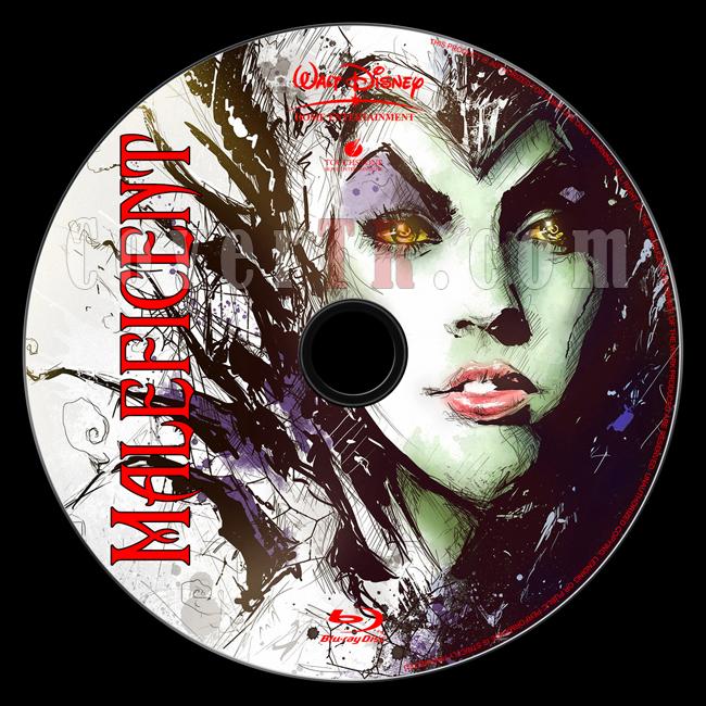 Maleficent (Malefiz) - Custom Bluray Label - English [2014]-onizlemejpg