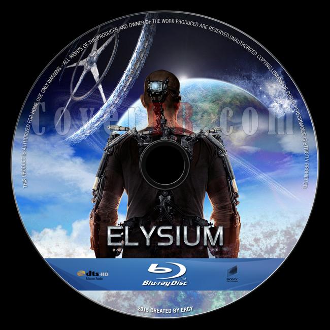 Elysium - Custom Bluray Label - English [2013]-elysium-bluray-labelprewjpg