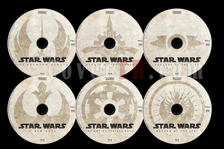 Star Wars (Episode 1-6) - Custom Bluray Label Set - English [1977-2005]-alljpg