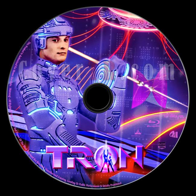 Tron - Custom Bluray Label - English [1982]-tron_bd_label-by_matushjpg