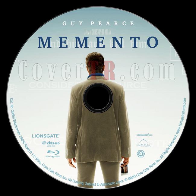 Memento - Custom Bluray Label - English [2000]-memento10thanniversarybluraylabelbunnydojojpg