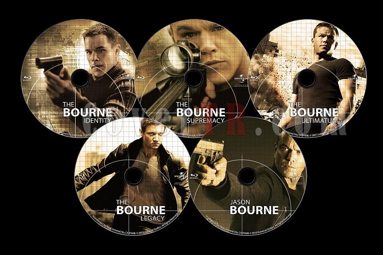 The Bourne Collection - Custom Bluray Label Set - English [2002-2012]-blurayjpg