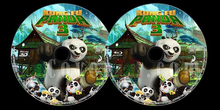 Kung Fu Panda 3 - Custom Bluray Label - English [2016]-kung-fu-panda-3-3d-bluray-label-jokerjpg