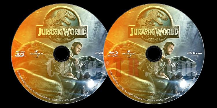Jurassic World (Jurassic Park 4) - Custom Bluray Label - English [2015]-onizlemejpg