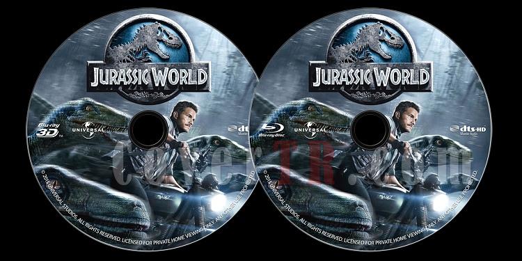 Jurassic World (Jurassic Park 4) - Custom Bluray Label - English [2015]-onizlemejpg