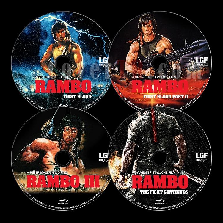 Rambo Collection - Custom Bluray Label Set - English [1982-2008]-blurayjpg
