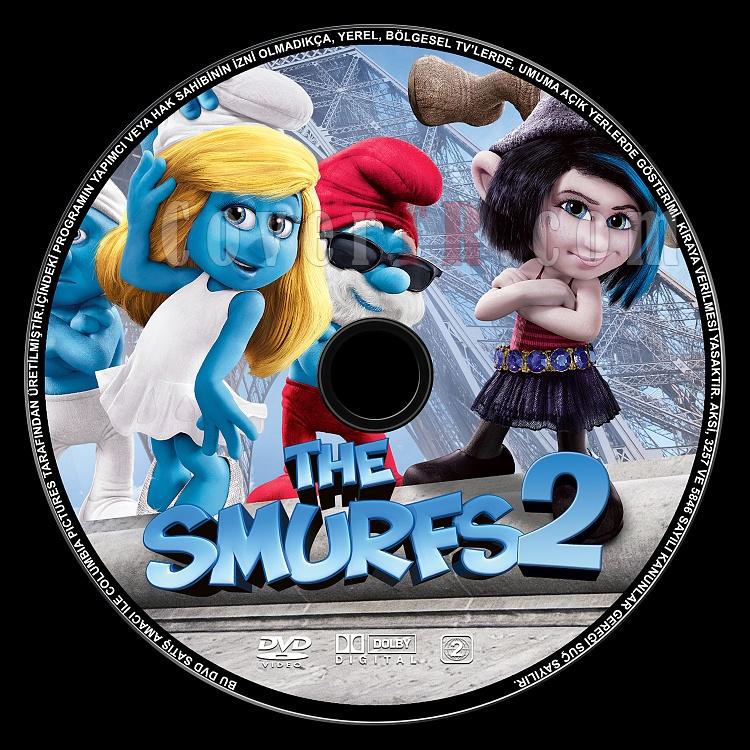 The Smurfs 2 (irinler 2) - Custom Dvd Label - Trke [2013]-sirinler-2-izlemejpg