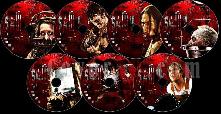 Saw (testere) - Custom Dvd Label Set - English [2004-2010]-saw_1-7-by_matush_labeljpg