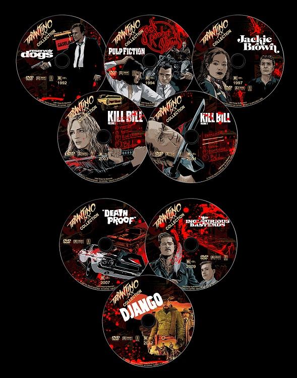 Quentin Tarantino Collection - Custom Dvd Label Set - English [1992-2012]-1jpg