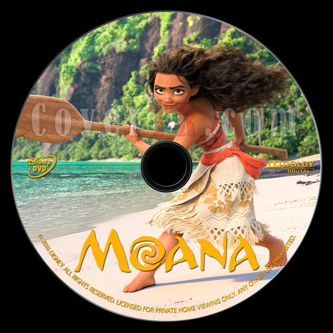 Moana - Custom Dvd Label - English [2016]-onizlemejpg