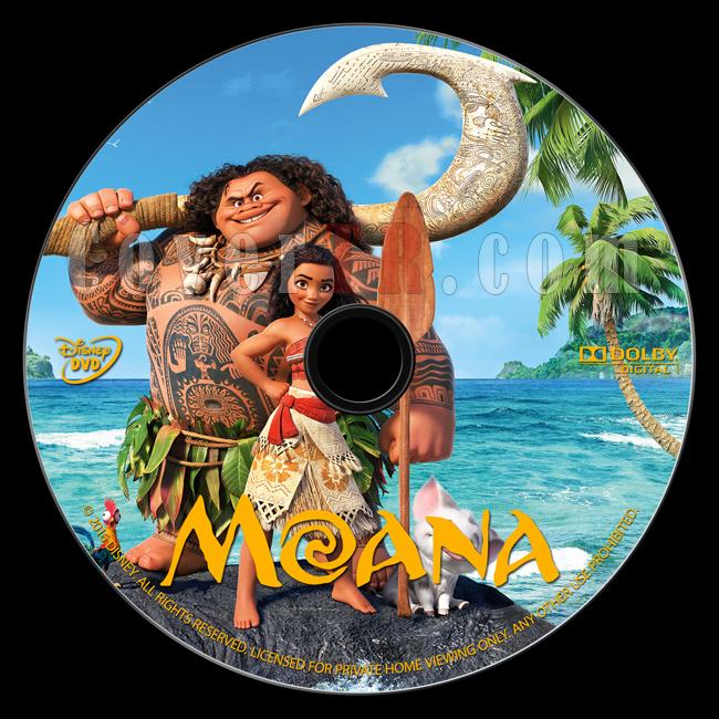 Moana - Custom Dvd Label - English [2016]-onizlemejpg