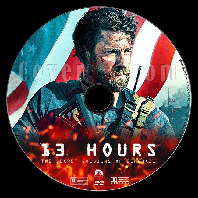 13 Hours: The Secret Soldiers of Benghazi - Custom Dvd Label - English [2016]-dvdjpg