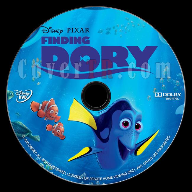 Finding Dory (Kayp Balk Dori) - Custom Dvd Label - English [2016]-onizlemejpg