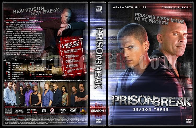 Prison Break (Season 1-4) - Custom Dvd Cover Set - English [2005-2009]-prison-break-season-3-dvd-coverjpg