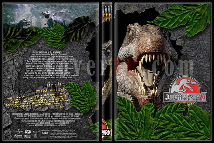 Jurassic Park (Trilogy) - Custom Dvd Cover Set - English [1993-2001]-jurassic-park-3-dvd-coverjpg