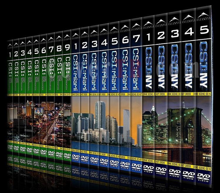 CSI: Las Vegas - New York - Miami - Custom Dvd Cover Set - English-fasewjpg