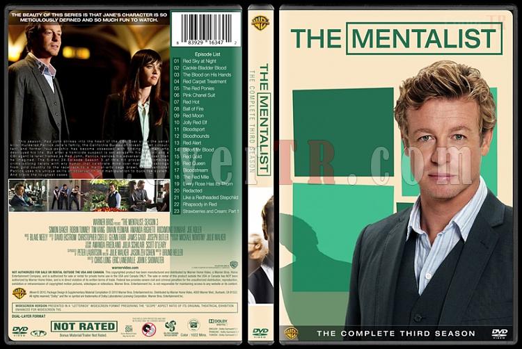 The Mentalist (Seasons 1-7) - Custom Dvd Cover Set - English [2008-2015]-mentalist-season-3-spinejpg