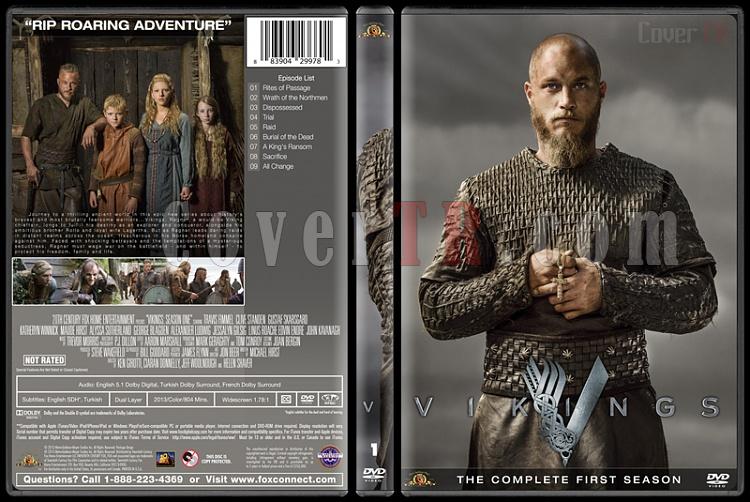 Vikings (Season 1-4) - Custom Dvd Cover Set - English [2013-?]-vikings-season-1jpg