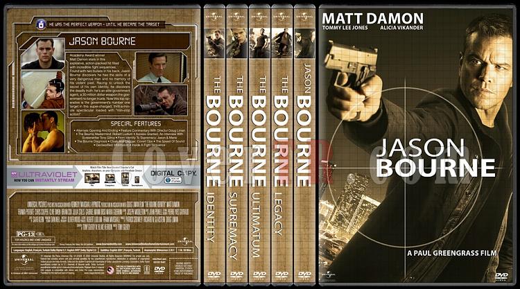 The Bourne Collection - Custom Dvd Cover Set - English [2002-2016]-01jpg