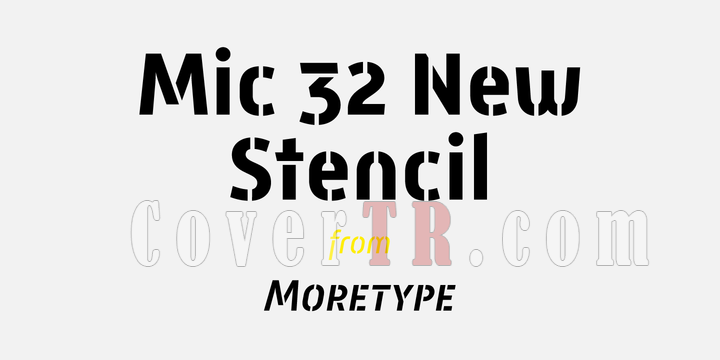 Mic 32 New Stencil Font-113212png