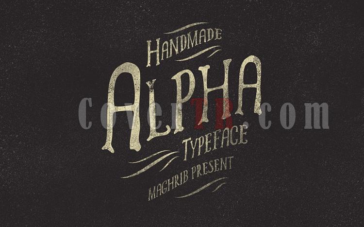 Alpha Rough Font-444jpg