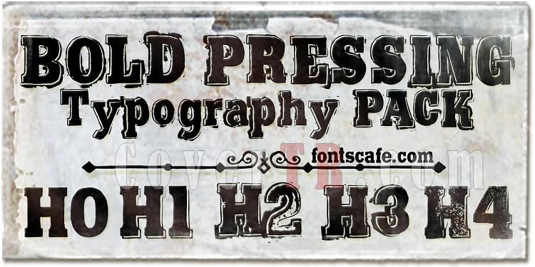 Bold Pressing Pack Font-139176jpg