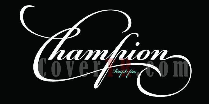 PF Champion Script Pro Font-99648jpg