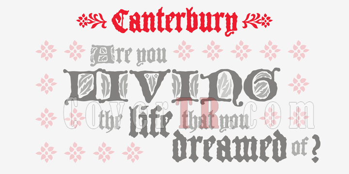 P22 Canterbury Font-132250png