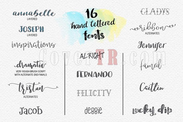 Handlettered Font Bundle-fonts-ojpg