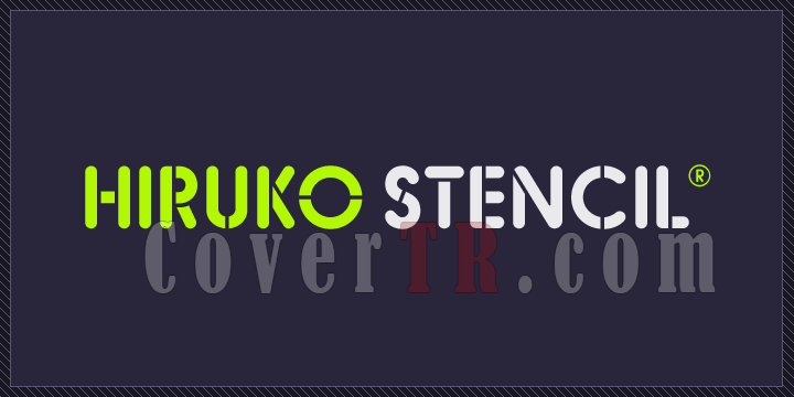 Hiruko Stencil Font-75560png