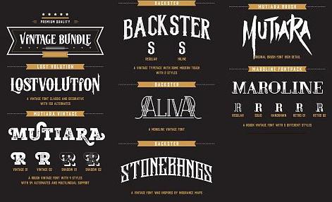 Vintage Font Bundle-preview0jpg