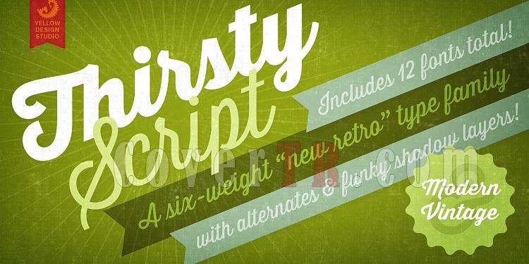 Thirsty Script Font-129067jpg