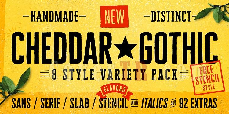 Cheddar Gothic Font Family-217195jpg