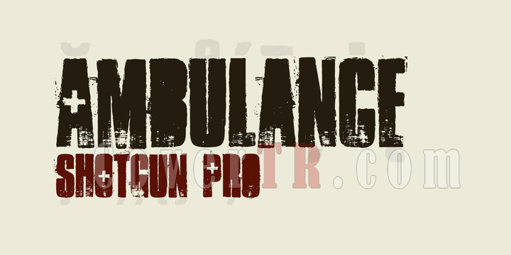 Ambulance Shotgun Pro Font-139555png
