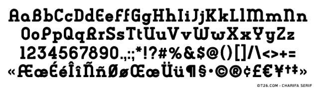 Charifa Serif (T-26) Font-thumbnailpng