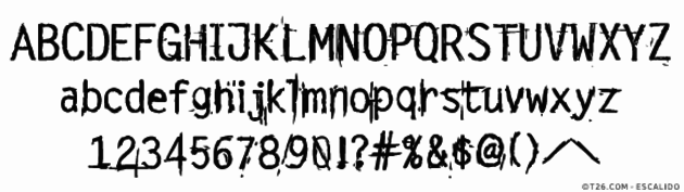 Escalido (T-26) Font-thumbnailpng