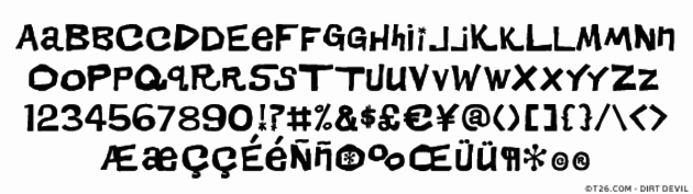 Dirt Devil (T-26) Font-thumbnailpng