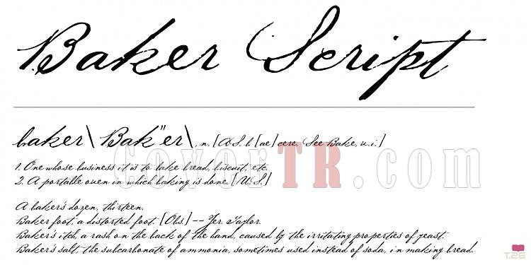 Baker Script (T-26) Font-84527jpg