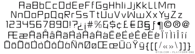 Platform One (T-26) Font-thumbnailpng