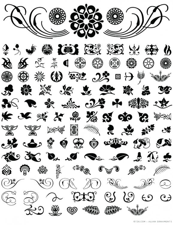 Alian Ornaments (T-26) Font-thumbnailjpg