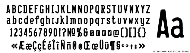 Keystone State (T-26) Font-thumbnailpng