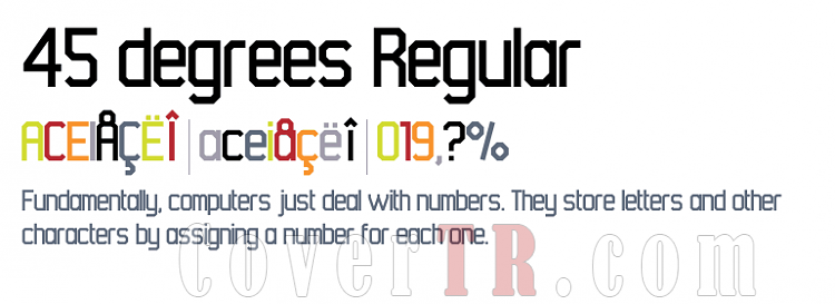 45 Degrees (Identikal Collection) Font-300490png